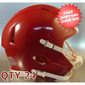 Bulk Mini Speed Football Helmet SHELL Cardinal Qty 24