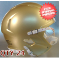 Helmets, Blank Mini Helmets: Bulk Mini Speed Football Helmet SHELL South Bend Gold Qty 24