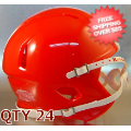 Helmets, Blank Mini Helmets: Bulk Mini Speed Football Helmet SHELL KC Red Qty 24