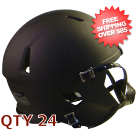 Bulk Mini Speed Football Helmet SHELL <B>Matte</B> Black/Blk Parts Qty 24