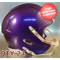 Helmets, Blank Mini Helmets: Bulk Mini Speed Football Helmet SHELL Purple Metallic Qty 24