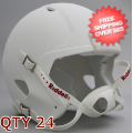 Helmets, Blank Mini Helmets: Bulk Mini Speed Football Helmet SHELL <B>Matte</B> White Qty 24
