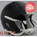 Helmets, Blank Mini Helmets: Bulk Mini Speed Football Helmet SHELL Matte Black/White Parts Qty 24