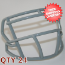 Bulk Mini Speed Z2BD Facemask Gray Qty 24