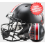 Ohio State Buckeyes Speed Football Helmet <B>Satin Black with Red Buckeyes</B>