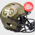 Helmets, Full Size Helmet: San Francisco 49ers Speed Football Helmet <B>SALUTE TO SERVICE SALE</B>