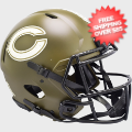 Helmets, Full Size Helmet: Chicago Bears Speed Football Helmet <B>SALUTE TO SERVICE</B>