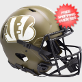 Helmets, Full Size Helmet: Cincinnati Bengals Speed Football Helmet <B>SALUTE TO SERVICE</B>