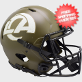 Helmets, Full Size Helmet: Los Angeles Rams Speed Football Helmet <B>SALUTE TO SERVICE SALE</B>