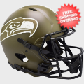 Helmets, Full Size Helmet: Seattle Seahawks Speed Football Helmet <B>SALUTE TO SERVICE</B>