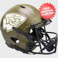 Helmets, Full Size Helmet: Kansas City Chiefs Speed Football Helmet <B>SALUTE TO SERVICE SALE</B>