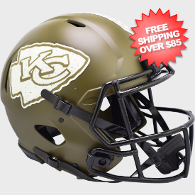 Kansas City Chiefs Speed Football Helmet <B>SALUTE TO SERVICE</B>