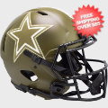 Helmets, Full Size Helmet: Dallas Cowboys Speed Football Helmet <B>SALUTE TO SERVICE</B>