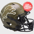Helmets, Full Size Helmet: Detroit Lions Speed Football Helmet <B>SALUTE TO SERVICE</B>