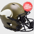 Helmets, Full Size Helmet: Minnesota Vikings Speed Football Helmet <B>SALUTE TO SERVICE SALE</B>