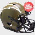 Helmets, Full Size Helmet: Los Angeles Chargers Speed Football Helmet <B>SALUTE TO SERVICE SALE</B>