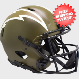 Los Angeles Chargers Speed Football Helmet <B>SALUTE TO SERVICE SALE</B>