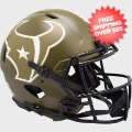 Helmets, Full Size Helmet: Houston Texans Speed Football Helmet <B>SALUTE TO SERVICE SALE</B>