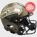 Helmets, Full Size Helmet: Seattle Seahawks SpeedFlex Football Helmet <B>SALUTE TO SERVICE</B>