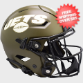 Helmets, Full Size Helmet: New York Jets SpeedFlex Football Helmet <B>SALUTE TO SERVICE</B>