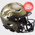 Helmets, Full Size Helmet: Miami Dolphins SpeedFlex Football Helmet <B>SALUTE TO SERVICE</B>