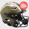 Helmets, Full Size Helmet: Los Angeles Chargers SpeedFlex Football Helmet <B>SALUTE TO SERVICE SALE</B...