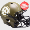 Helmets, Full Size Helmet: Pittsburgh Steelers Speed Replica Football Helmet <B>SALUTE TO SERVICE SALE...