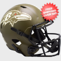 Helmets, Full Size Helmet: Baltimore Ravens Speed Replica Football Helmet <B>SALUTE TO SERVICE</B>