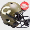 Helmets, Full Size Helmet: Chicago Bears Speed Replica Football Helmet <B>SALUTE TO SERVICE</B>