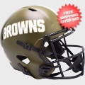 Helmets, Full Size Helmet: Cleveland Browns Speed Replica Football Helmet <B>SALUTE TO SERVICE SALE</B...