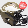 Helmets, Full Size Helmet: Philadelphia Eagles Replica Speed Football Helmet <B>SALUTE TO SERVICE</B>