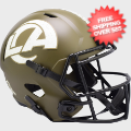 Helmets, Full Size Helmet: Los Angeles Rams Speed Replica Football Helmet <B>SALUTE TO SERVICE</B>