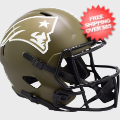 Helmets, Full Size Helmet: New England Patriots Speed Replica Football Helmet <B>SALUTE TO SERVICE SAL...