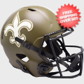 Helmets, Full Size Helmet: New Orleans Saints Speed Replica Football Helmet <B>SALUTE TO SERVICE SALE<...