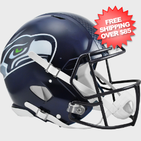 Seattle Seahawks Speed Football Helmet <B>Matte Navy</B>