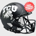 Helmets, Full Size Helmet: TCU Horned Frogs Speed Football Helmet <B>Matte Black</B>