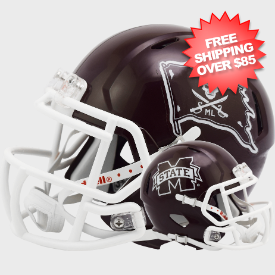 Mississippi State Bulldogs NCAA Mini Speed Football Helmet <i>Mike Leach Pirate</i>