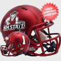 Helmets, Mini Helmets: New Mexico State Aggies NCAA Mini Speed Football Helmet <b>Anodized Maroon<...