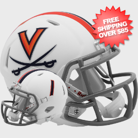 Virginia Cavaliers NCAA Mini Speed Football Helmet <i>Matte White</i>