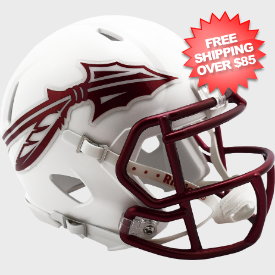 Florida State Seminoles NCAA Mini Speed Football Helmet <B>White 2023</B>