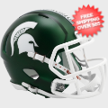 Helmets, Mini Helmets: Michigan State Spartans NCAA Mini Speed Football Helmet <i>2023 Satin Green...