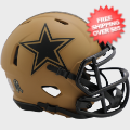 Helmets, Mini Helmets: Dallas Cowboys NFL Mini Speed Football Helmet <B>SALUTE TO SERVICE 2</B>