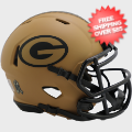 Helmets, Mini Helmets: Green Bay Packers NFL Mini Speed Football Helmet <B>SALUTE TO SERVICE 2</B>