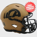 Helmets, Mini Helmets: Los Angeles Rams NFL Mini Speed Football Helmet <B>SALUTE TO SERVICE 2</B>
