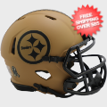 Helmets, Mini Helmets: Pittsburgh Steelers NFL Mini Speed Football Helmet <B>SALUTE TO SERVICE 2</...