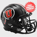 Helmets, Mini Helmets: Utah Utes NCAA Mini Speed Football Helmet <i>Black</i>
