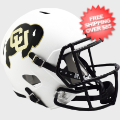 Helmets, Full Size Helmet: Colorado Buffaloes Speed Replica Football Helmet <i>Matte White</i>