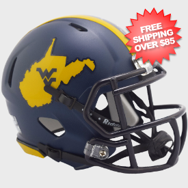 West Virginia Mountaineers NCAA Mini Speed Football Helmet <i>2023 Country Roads</i>