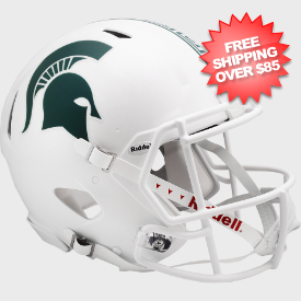Michigan State Spartans Speed Football Helmet <i>2023 Matte White</i>