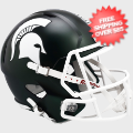 Helmets, Full Size Helmet: Michigan State Spartans Speed Replica Football Helmet <i>2023 Satin Green</...